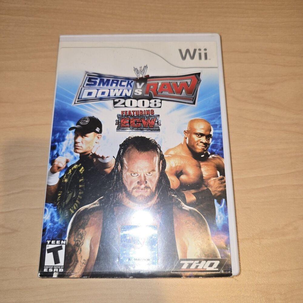 WWE SmackDown vs. Raw 2008 Featuring ECW, Wii, Booklet Included As Well.